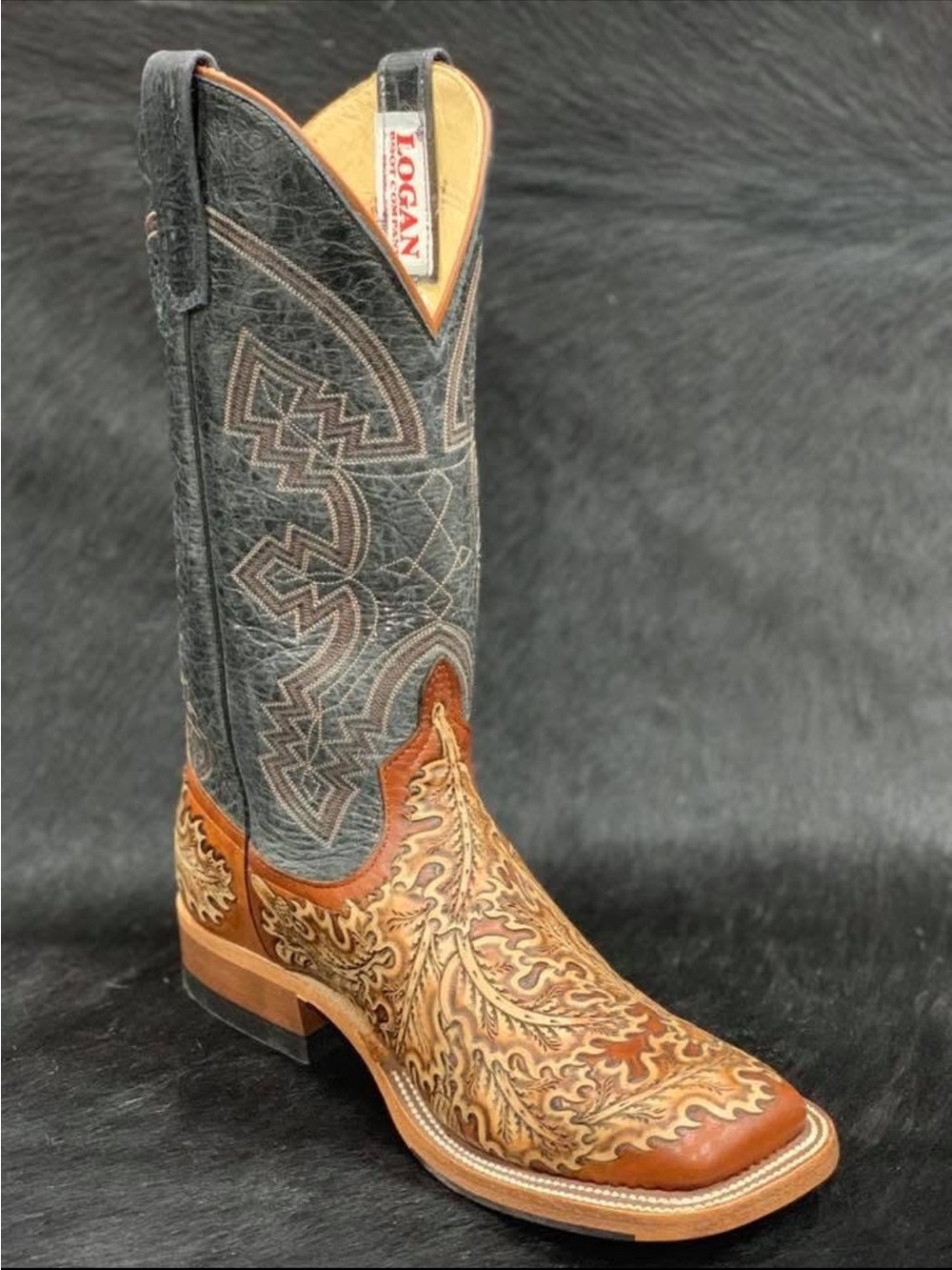 Women’s Hand Tooled Oak Leaf Boots